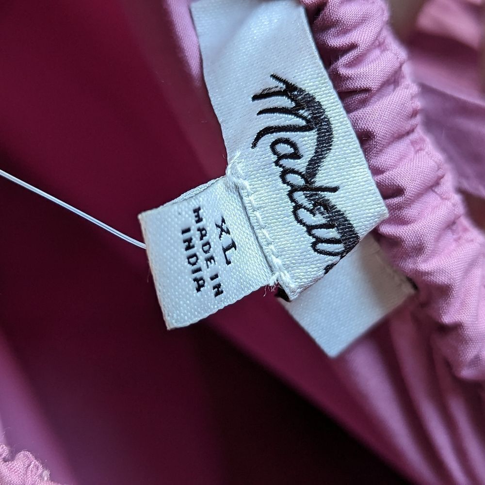 Madewell Delicate Shaded‎ Pink Sidonie Cotton Ruffled Backless Maxi Dress XL NWT - Picture 11 of 15